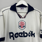 Shop 1995/97 BOLTON WANDERERS HOME SHIRT (M) REEBOK, classic football shirts, vintage football shirts & retro soccer jerseys at Cult Kits