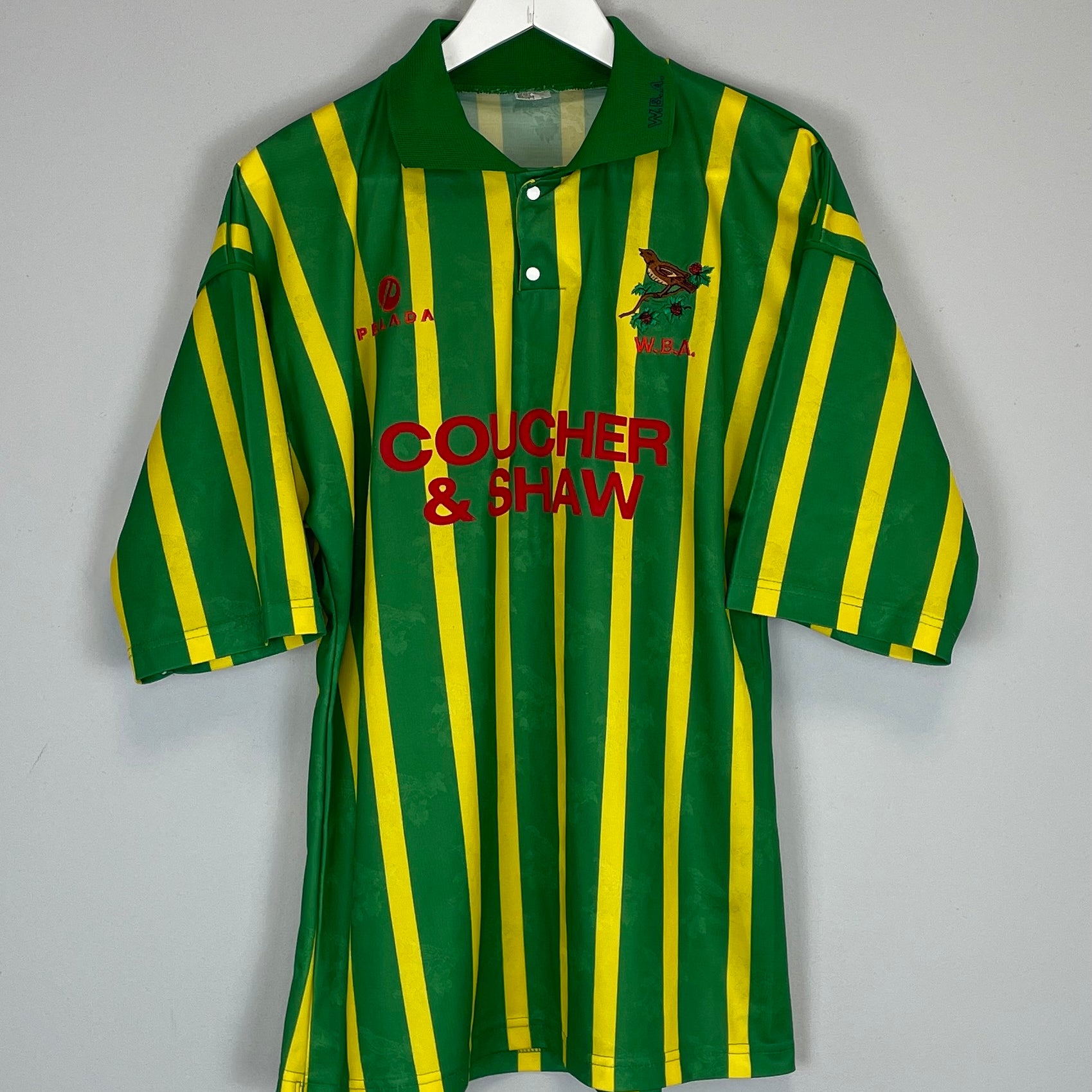 Shop 1993/94 WEST BROM AWAY SHIRT (L) PELADA, classic football shirts, vintage football shirts & retro soccer jerseys at Cult Kits