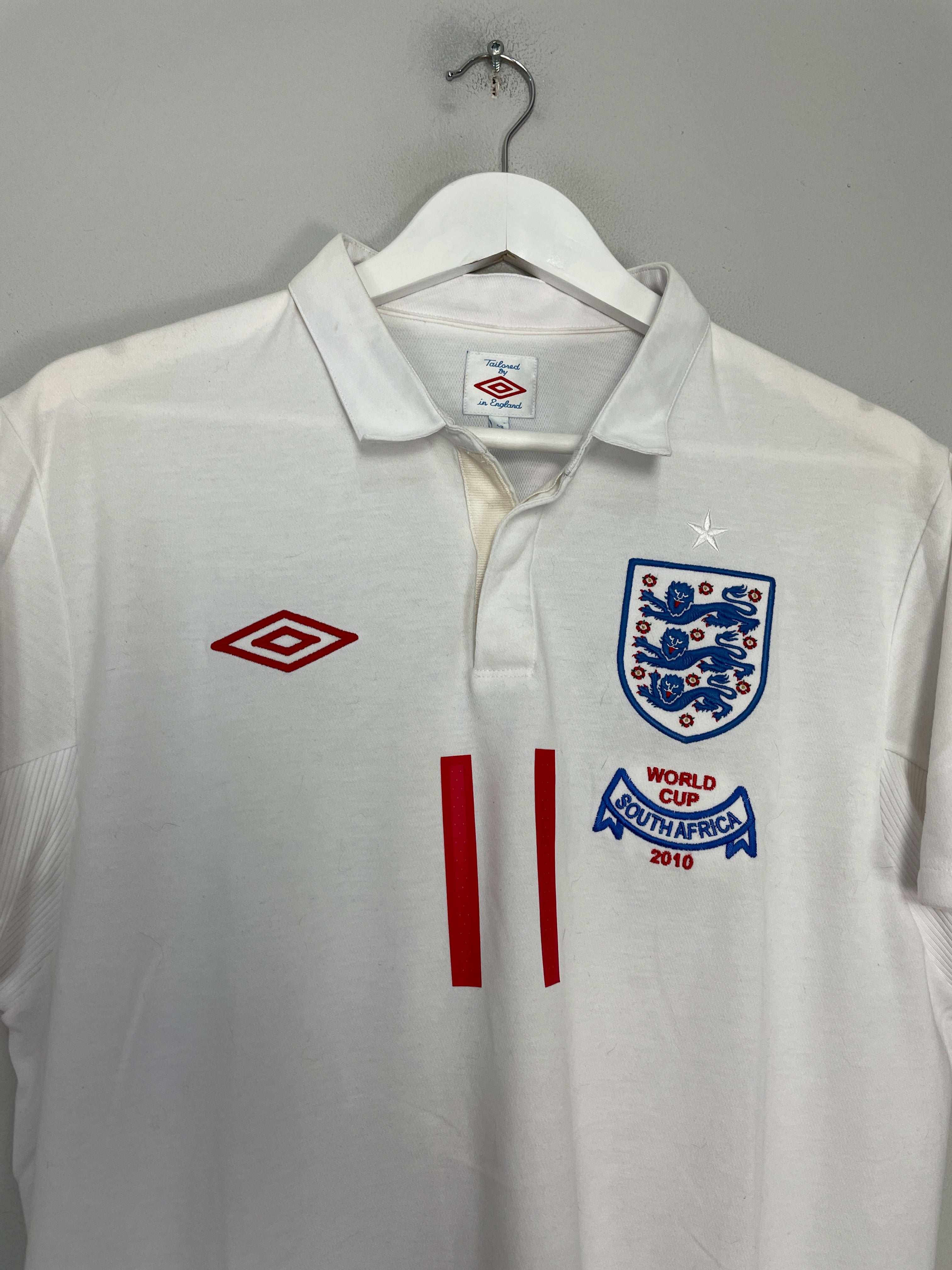 Shop 2009/10 ENGLAND J.COLE #11 HOME SHIRT (L) UMBRO, classic football shirts, vintage football shirts & retro soccer jerseys at Cult Kits