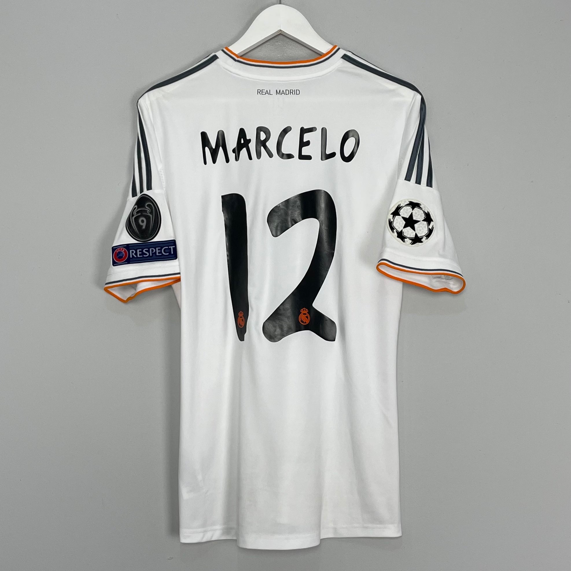 Shop 2013/14 REAL MADRID MARCELO #12 *C/L FINAL* HOME SHIRT (M) ADIDAS, classic football shirts, vintage football shirts & retro soccer jerseys at Cult Kits