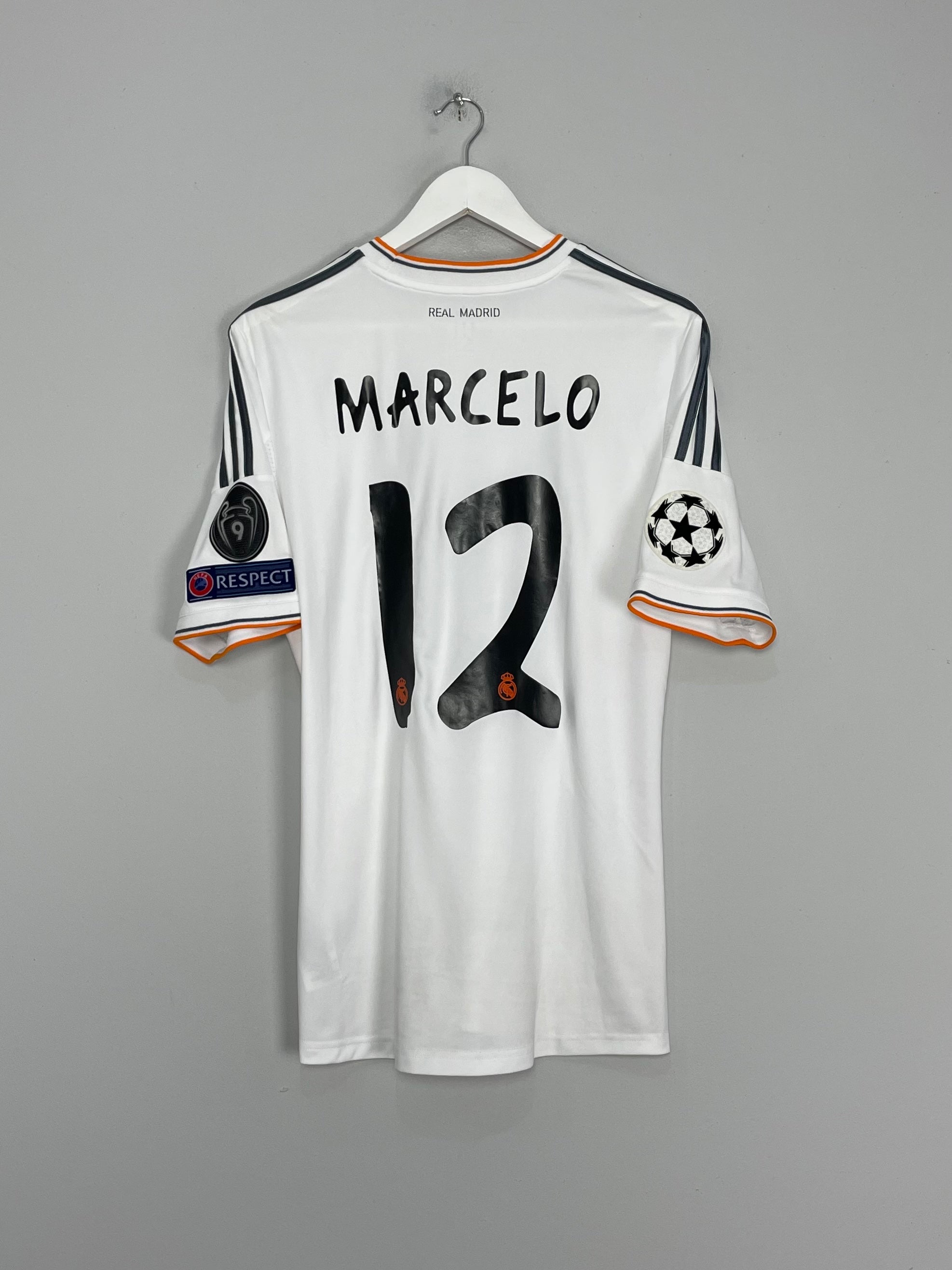 Shop 2013/14 REAL MADRID MARCELO #12 *C/L FINAL* HOME SHIRT (M) ADIDAS, classic football shirts, vintage football shirts & retro soccer jerseys at Cult Kits