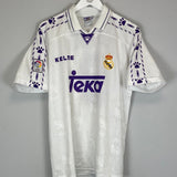 1996/97 REAL MADRID SUKER #9 HOME SHIRT (M) KELME