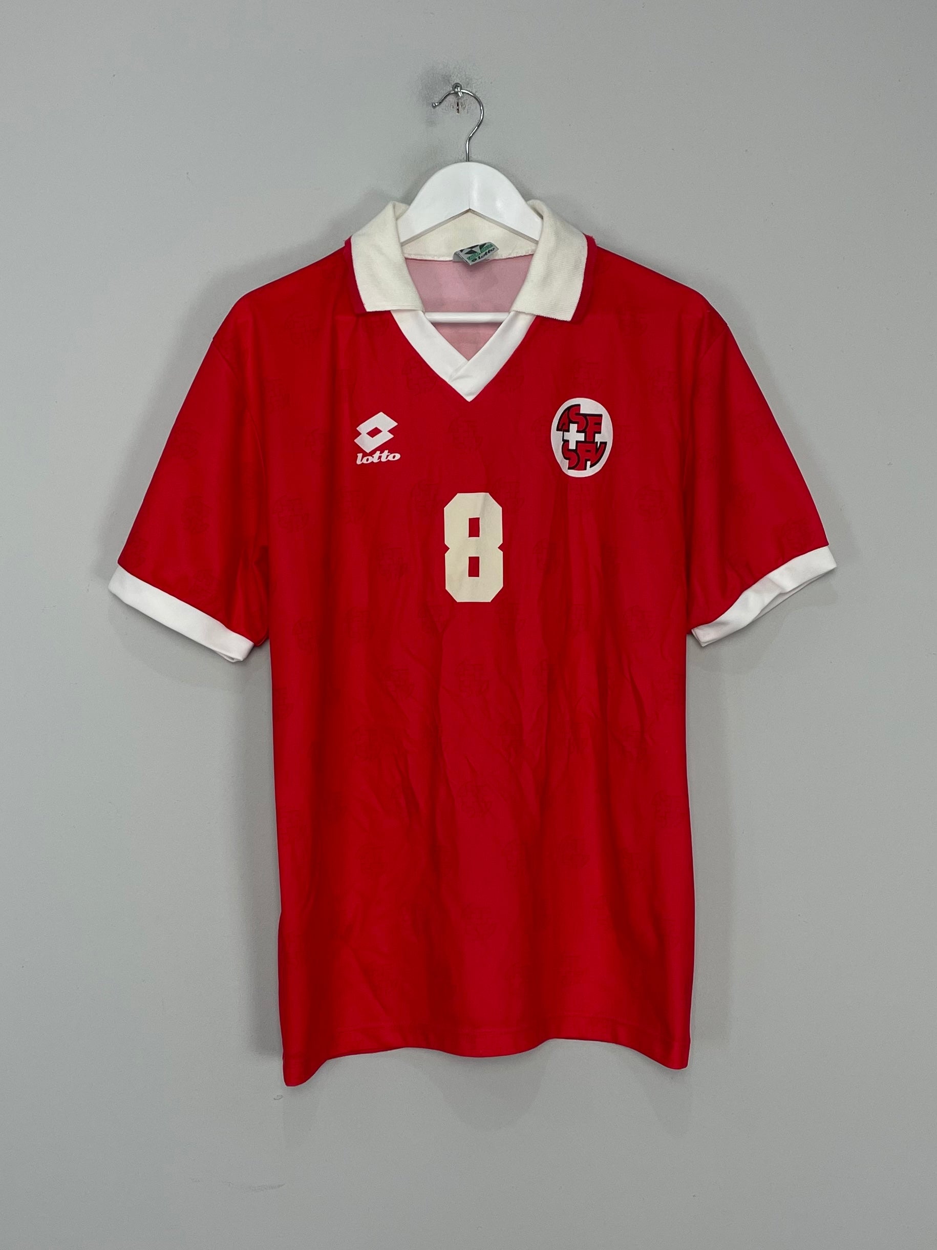 Shop 1994/96 SWITZERLAND OHREL #8 HOME SHIRT (M) LOTTO, classic football shirts, vintage football shirts & retro soccer jerseys at Cult Kits