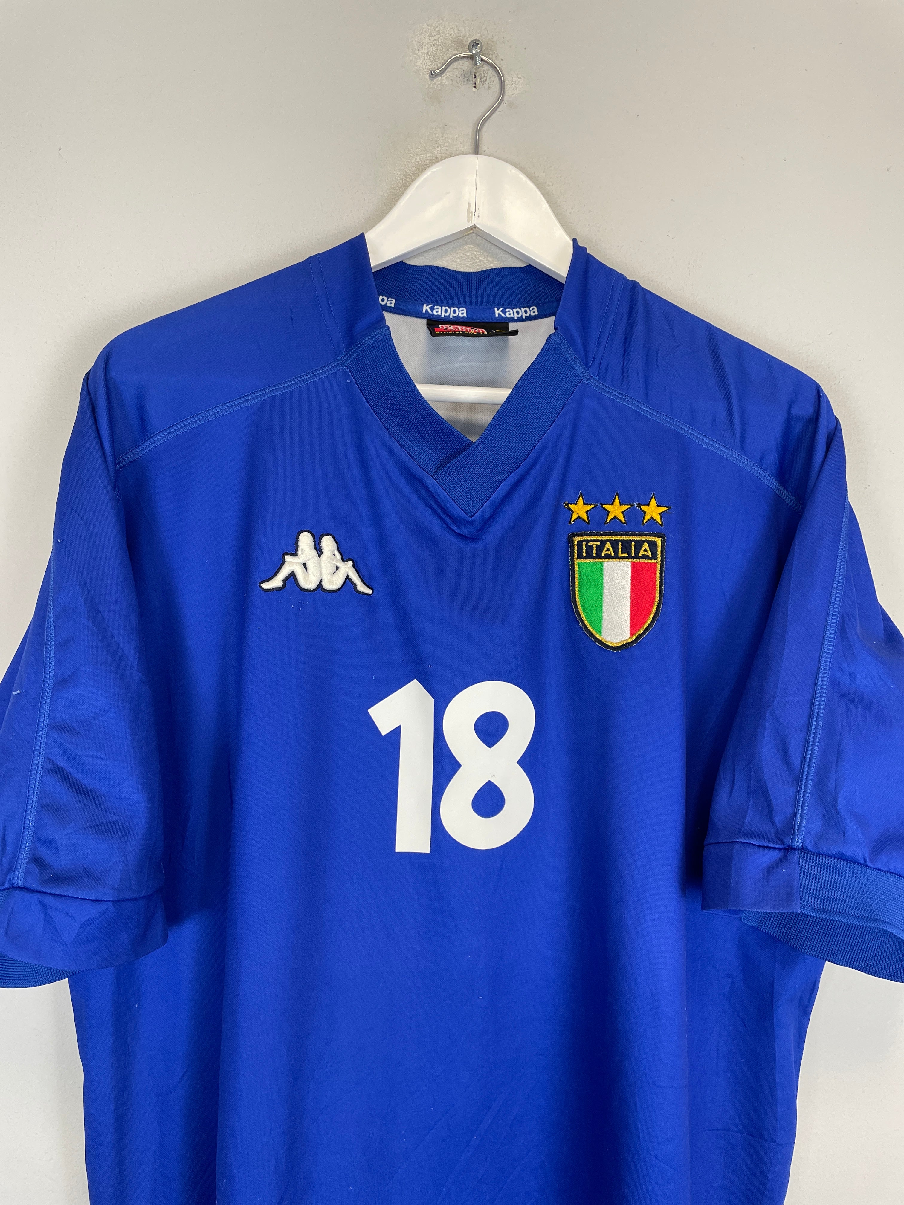 Shop 1998/99 ITALY #18 HOME SHIRT (XL) KAPPA, classic football shirts, vintage football shirts & retro soccer jerseys at Cult Kits