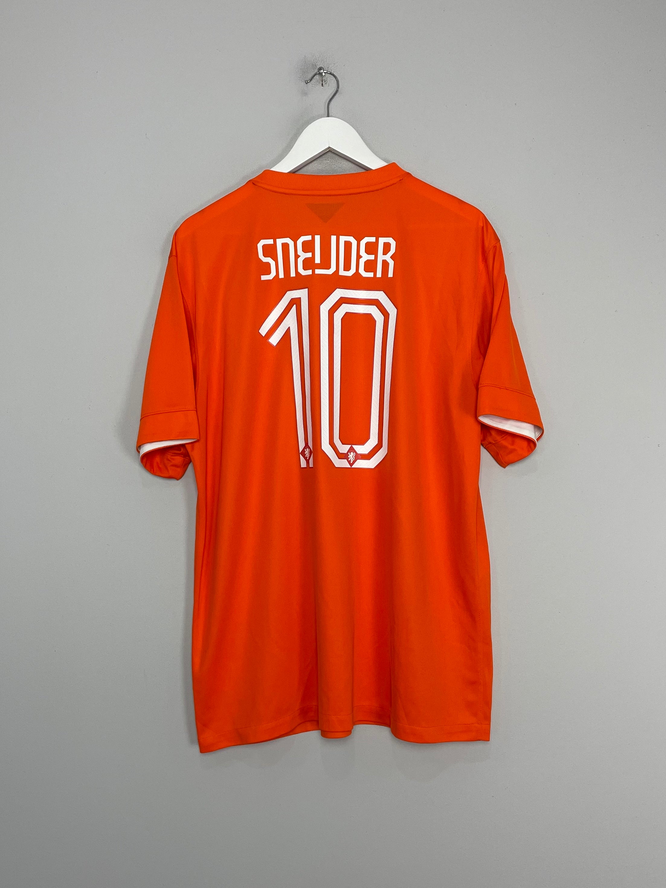 Shop 2014/15 NETHERLANDS SNEIJDER #10 HOME SHIRT (XL) NIKE, classic football shirts, vintage football shirts & retro soccer jerseys at Cult Kits