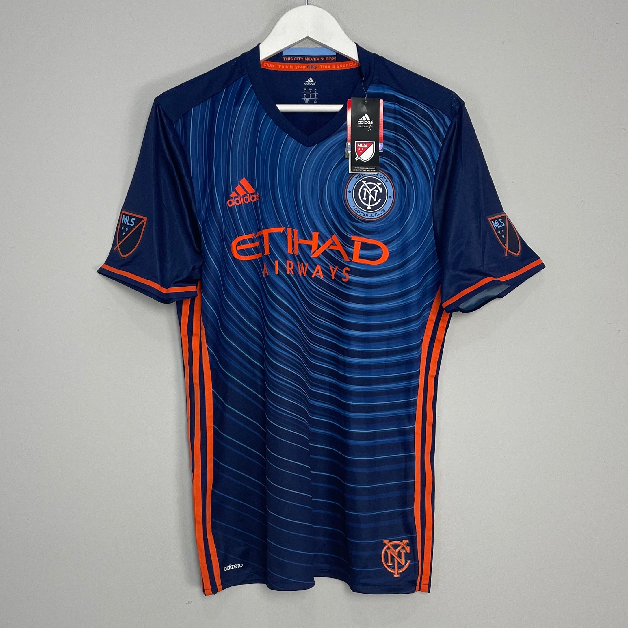 Shop 2016/17 NEW YORK CITY *BNWT* PLAYER ISSUE AWAY SHIRT (L) ADIDAS, classic football shirts, vintage football shirts & retro soccer jerseys at Cult Kits