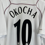 Shop 2003/05 BOLTON WANDERERS OKOCHA #10 HOME SHIRT (XL) REEBOK, classic football shirts, vintage football shirts & retro soccer jerseys at Cult Kits