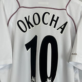 Shop 2003/05 BOLTON WANDERERS OKOCHA #10 HOME SHIRT (XL) REEBOK, classic football shirts, vintage football shirts & retro soccer jerseys at Cult Kits