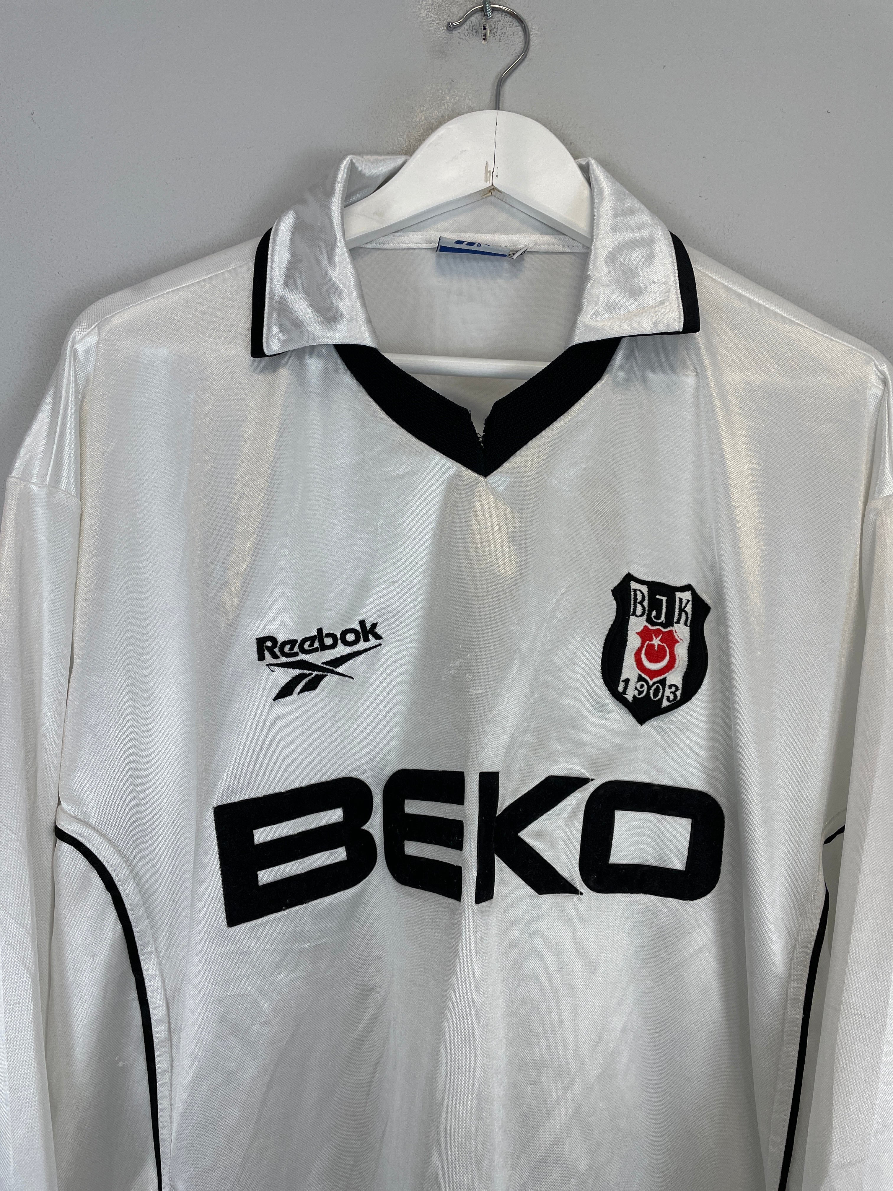 Shop 2000/01 BESIKTAS L/S HOME SHIRT (XXL) REEBOK, classic football shirts, vintage football shirts & retro soccer jerseys at Cult Kits