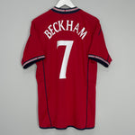 Shop 2002/04 ENGLAND BECKHAM #7 AWAY SHIRT (M) UMBRO, classic football shirts, vintage football shirts & retro soccer jerseys at Cult Kits