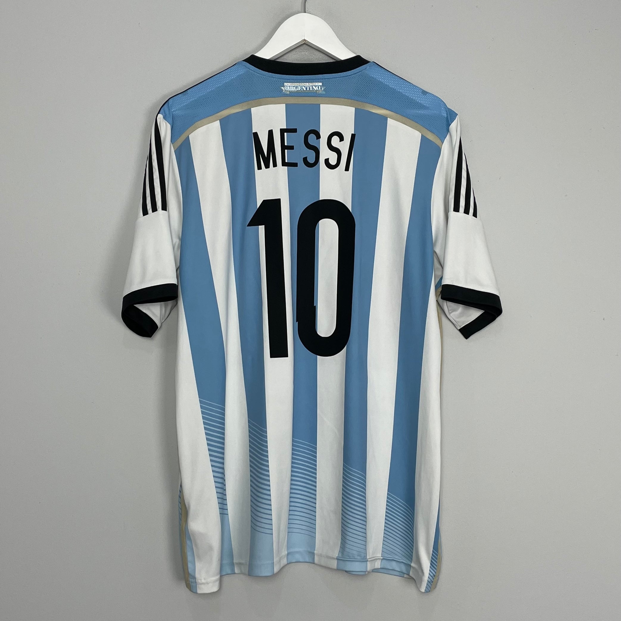 Shop 2014/15 ARGENTINA MESSI #10 HOME SHIRT (XL) ADIDAS, classic football shirts, vintage football shirts & retro soccer jerseys at Cult Kits