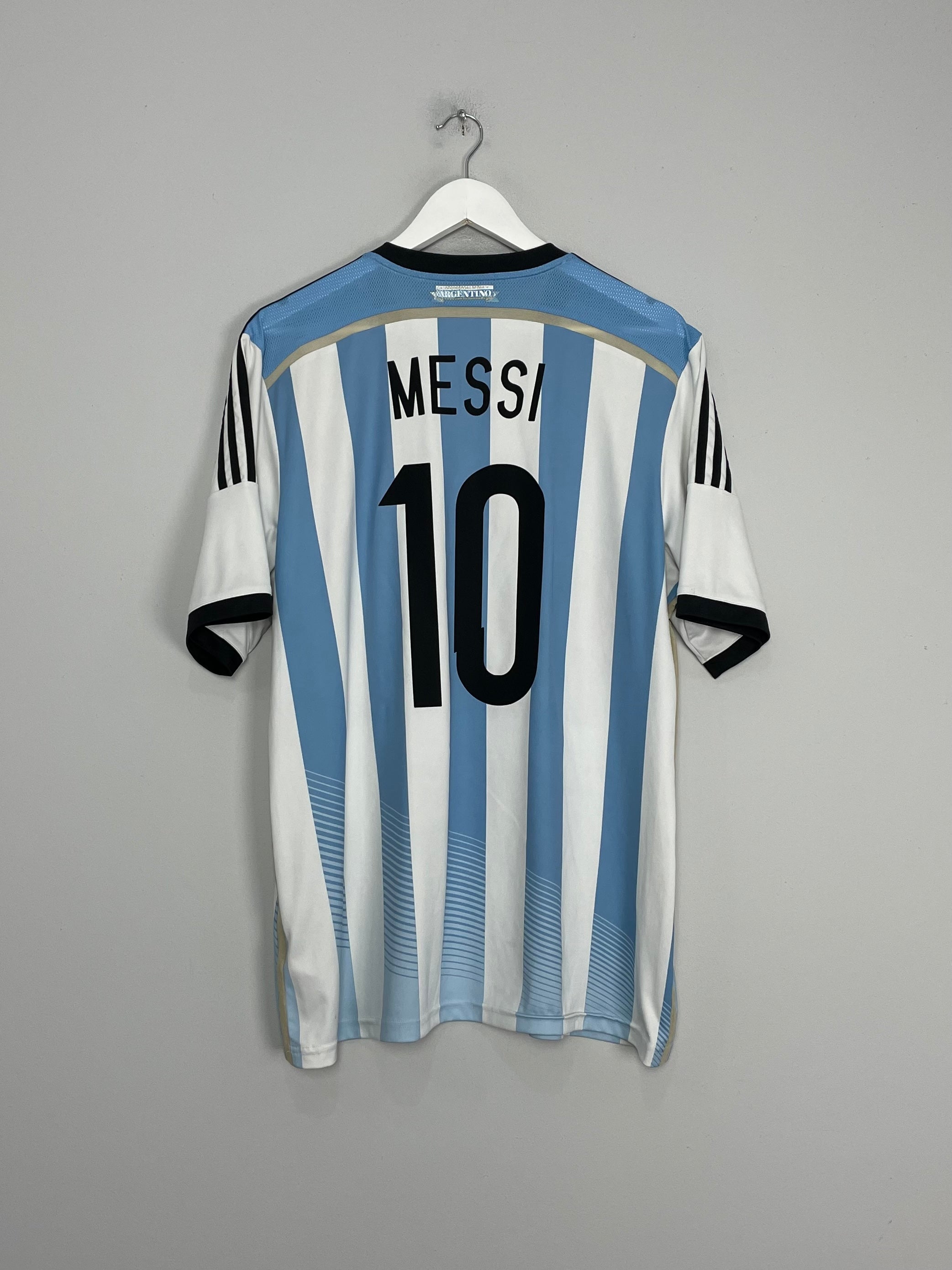 Shop 2014/15 ARGENTINA MESSI #10 HOME SHIRT (XL) ADIDAS, classic football shirts, vintage football shirts & retro soccer jerseys at Cult Kits