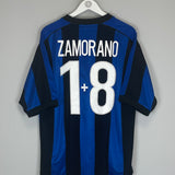Shop 1999/00 INTER MILAN ZAMORANO #1+8 HOME SHIRT (L) NIKE, classic football shirts, vintage football shirts & retro soccer jerseys at Cult Kits