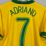 Shop 2006/08 BRAZIL ADRIANO #7 HOME SHIRT (L) NIKE, classic football shirts, vintage football shirts & retro soccer jerseys at Cult Kits