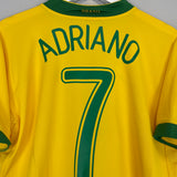 Shop 2006/08 BRAZIL ADRIANO #7 HOME SHIRT (L) NIKE, classic football shirts, vintage football shirts & retro soccer jerseys at Cult Kits