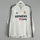 2004/05 REAL MADRID RONALDO #9 *PLAYER ISSUE* L/S HOME SHIRT (L) ADIDAS