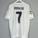 Shop 2015/16 REAL MADRID RONALDO #7 HOME SHIRT (L) ADIDAS, classic football shirts, vintage football shirts & retro soccer jerseys at Cult Kits
