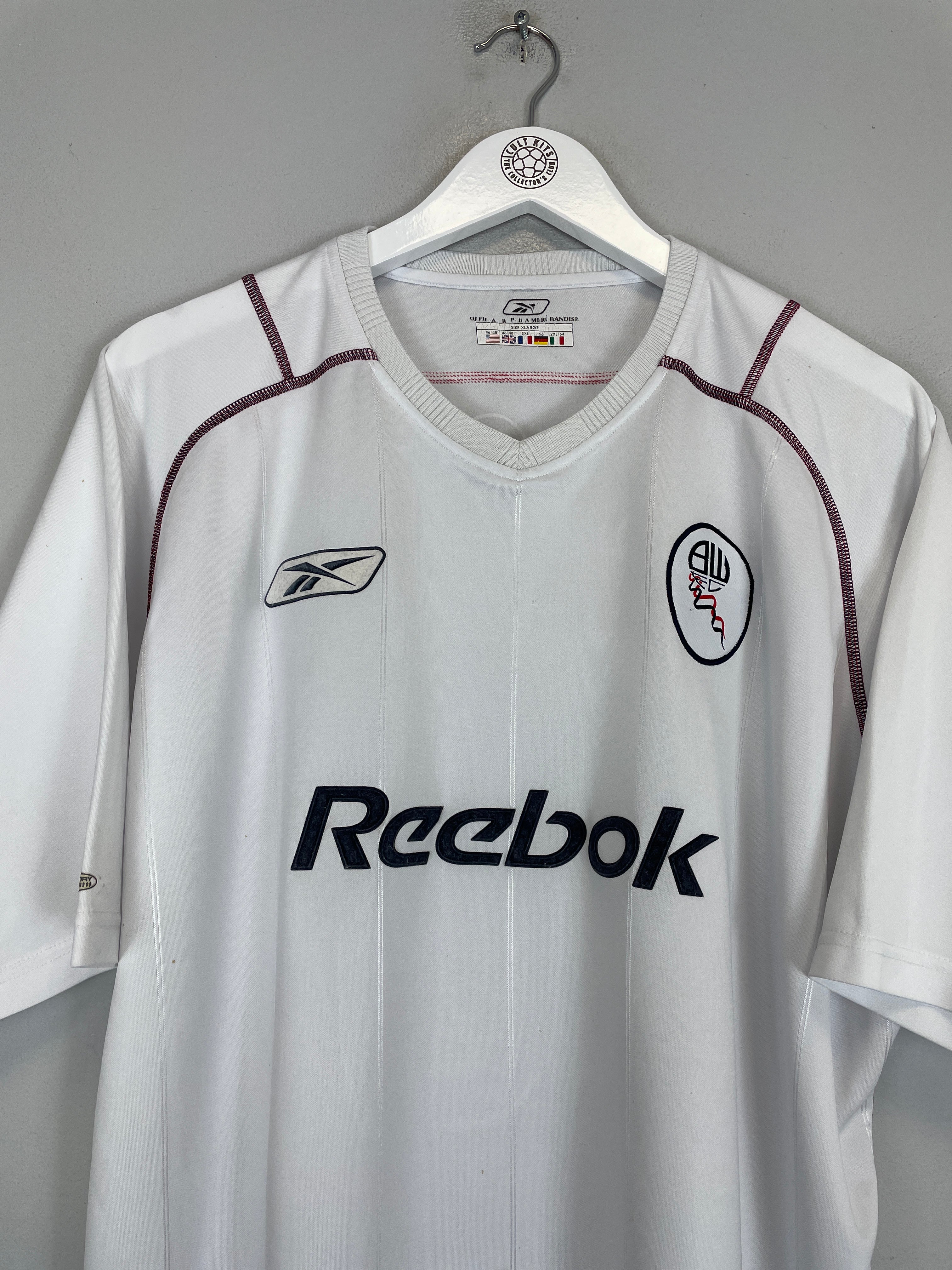 Shop 2003/05 BOLTON WANDERERS OKOCHA #10 HOME SHIRT (XL) REEBOK, classic football shirts, vintage football shirts & retro soccer jerseys at Cult Kits