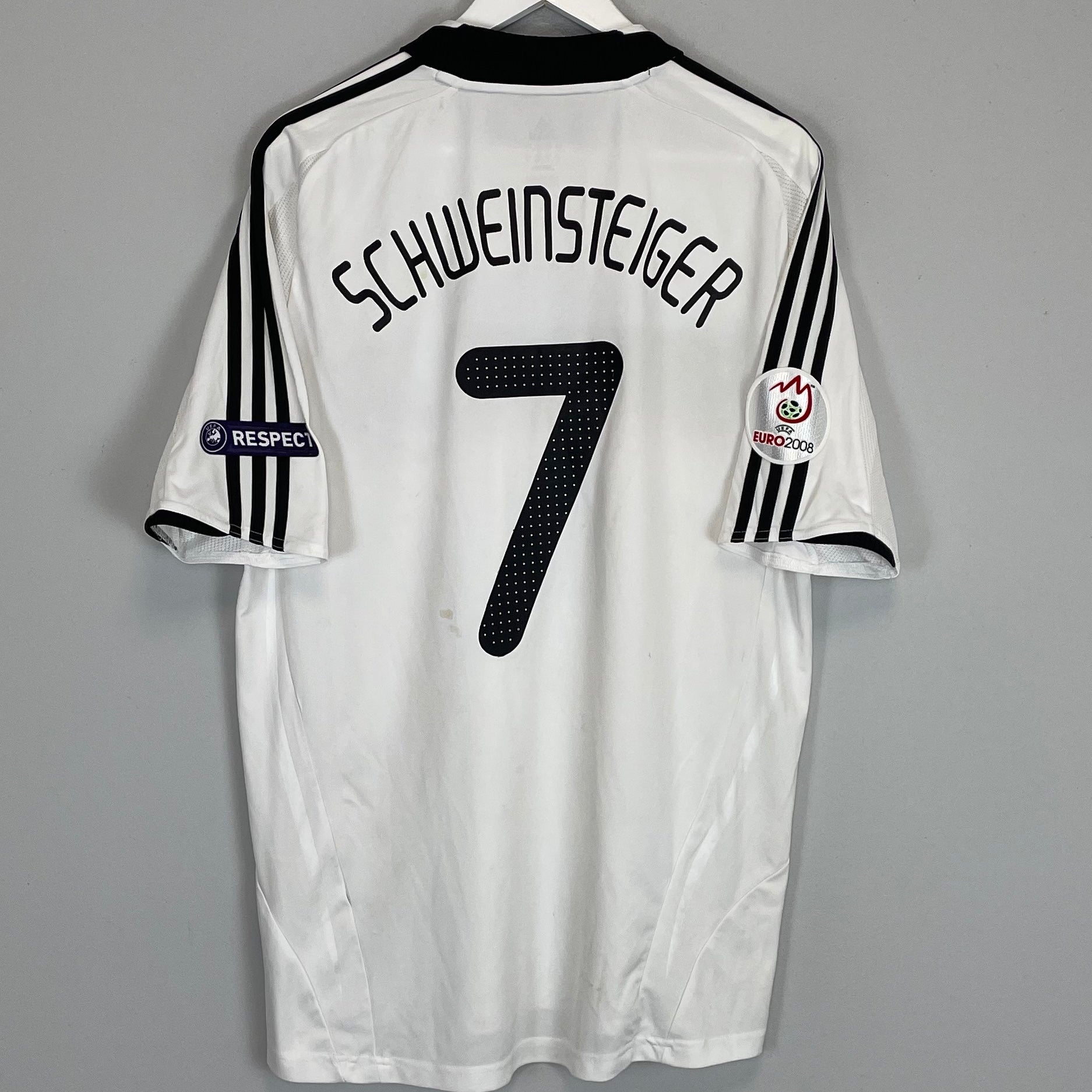 Shop 2008/09 GERMANY SCHWEINSTEIGER #7 HOME SHIRT (L) ADIDAS, classic football shirts, vintage football shirts & retro soccer jerseys at Cult Kits