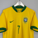Shop 2006/08 BRAZIL ADRIANO #7 HOME SHIRT (L) NIKE, classic football shirts, vintage football shirts & retro soccer jerseys at Cult Kits