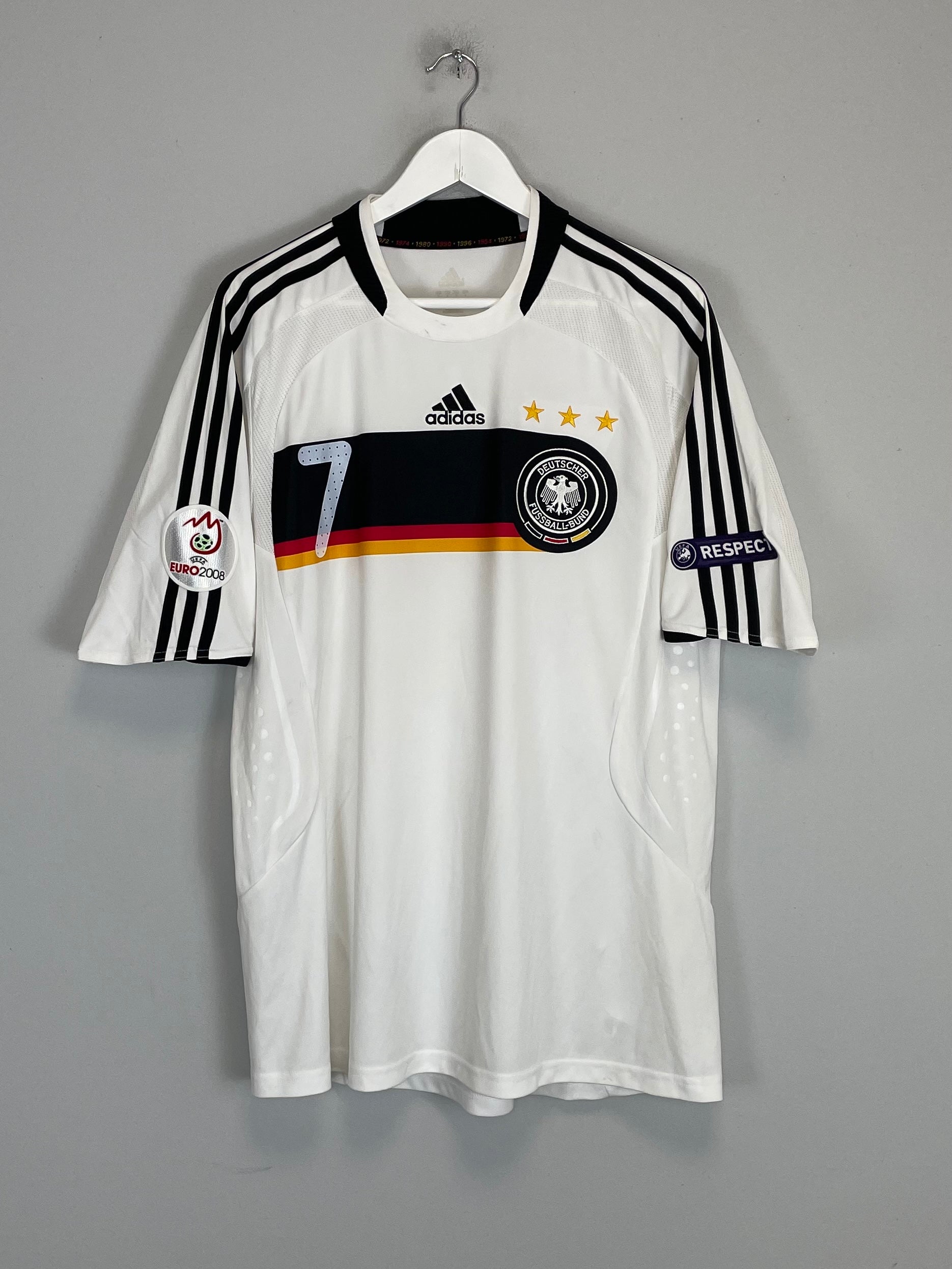 Shop 2008/09 GERMANY SCHWEINSTEIGER #7 HOME SHIRT (L) ADIDAS, classic football shirts, vintage football shirts & retro soccer jerseys at Cult Kits