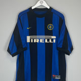 Shop 1999/00 INTER MILAN ZAMORANO #1+8 HOME SHIRT (L) NIKE, classic football shirts, vintage football shirts & retro soccer jerseys at Cult Kits