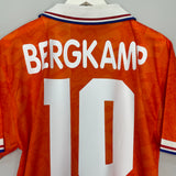 Shop 1994 NETHERLANDS BERGKAMP #10 HOME SHIRT (M) LOTTO, classic football shirts, vintage football shirts & retro soccer jerseys at Cult Kits