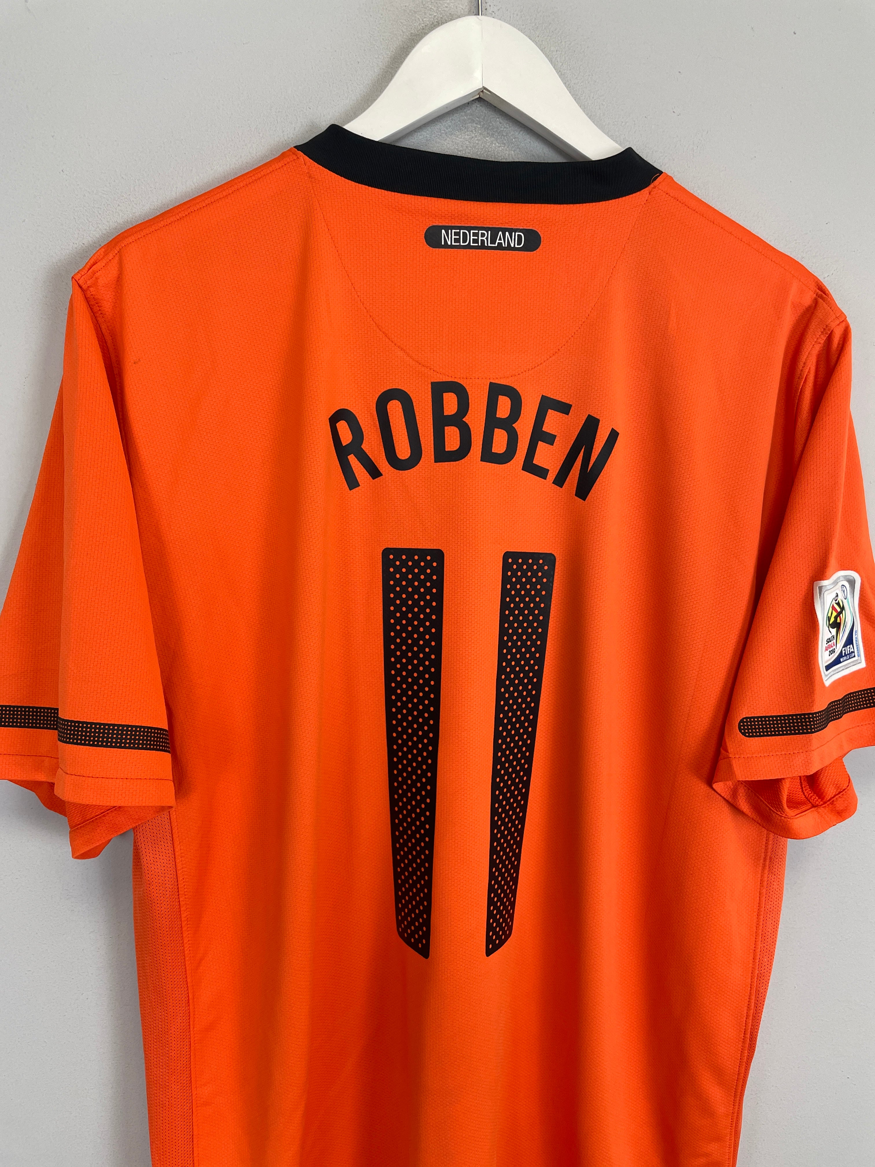 Shop 2010/11 NETHERLANDS ROBBEN #11 HOME SHIRT (XL) NIKE, classic football shirts, vintage football shirts & retro soccer jerseys at Cult Kits