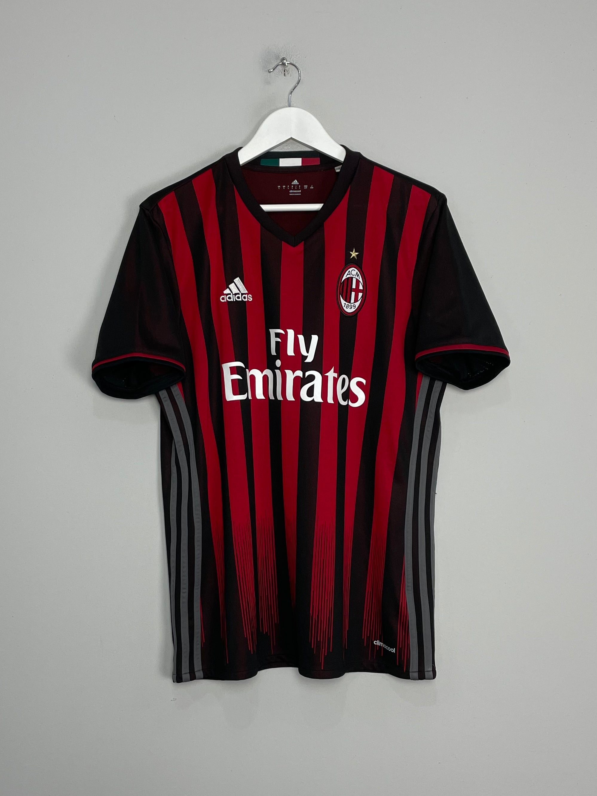 Shop 2016/17 AC MILAN HOME SHIRT (L) ADIDAS, classic football shirts, vintage football shirts & retro soccer jerseys at Cult Kits