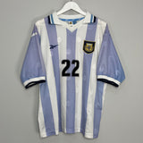 1999/00 ARGENTINA RIQUELME #22 HOME SHIRT (L) REEBOK