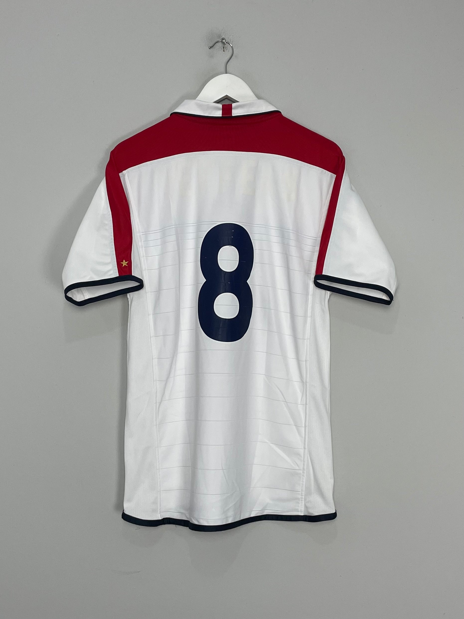 Shop 2003/05 ENGLAND #8 HOME SHIRT (L) UMBRO, classic football shirts, vintage football shirts & retro soccer jerseys at Cult Kits