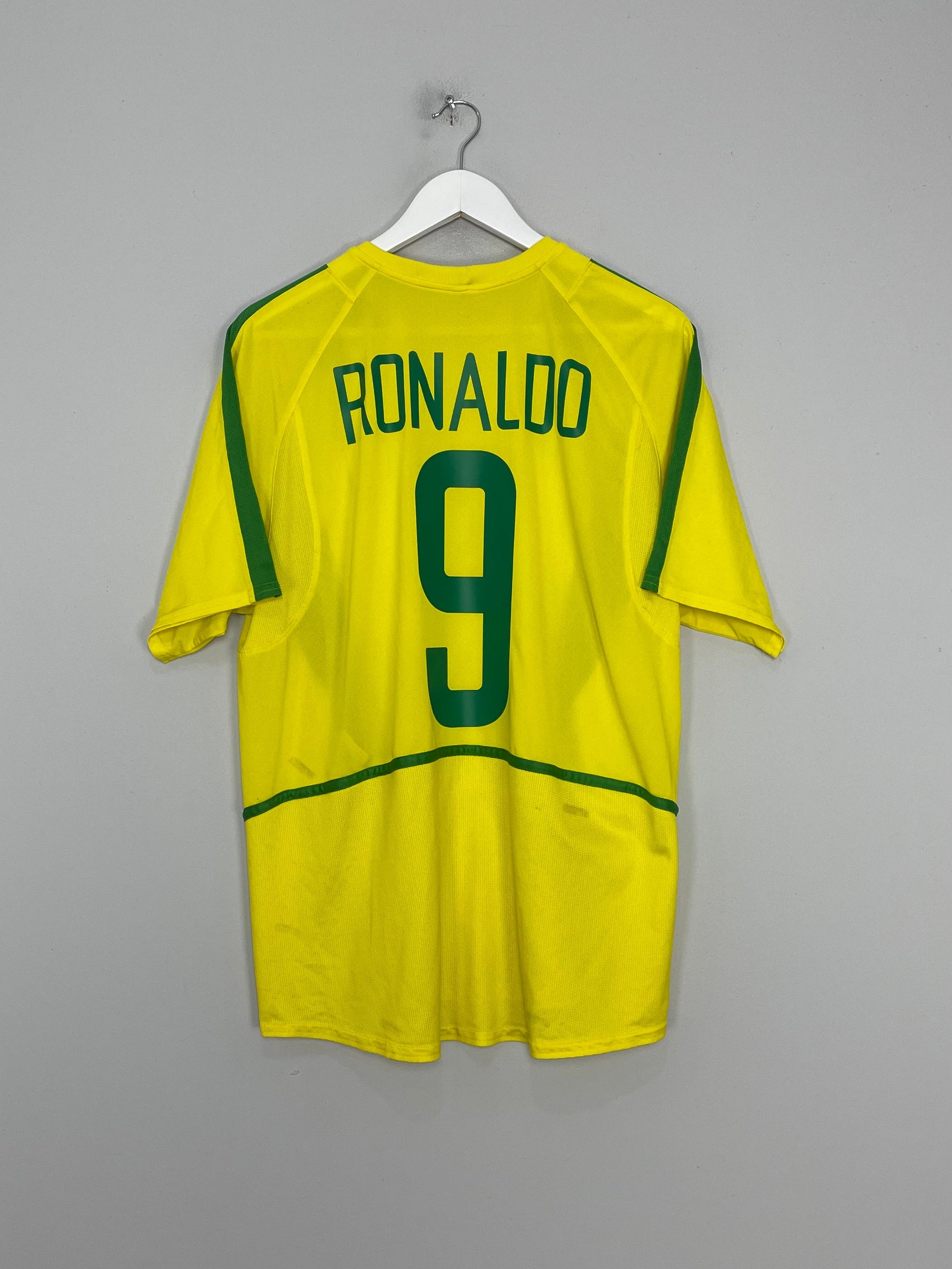 Image of the Brazil Ronaldo shirt from the 2002/04 season
