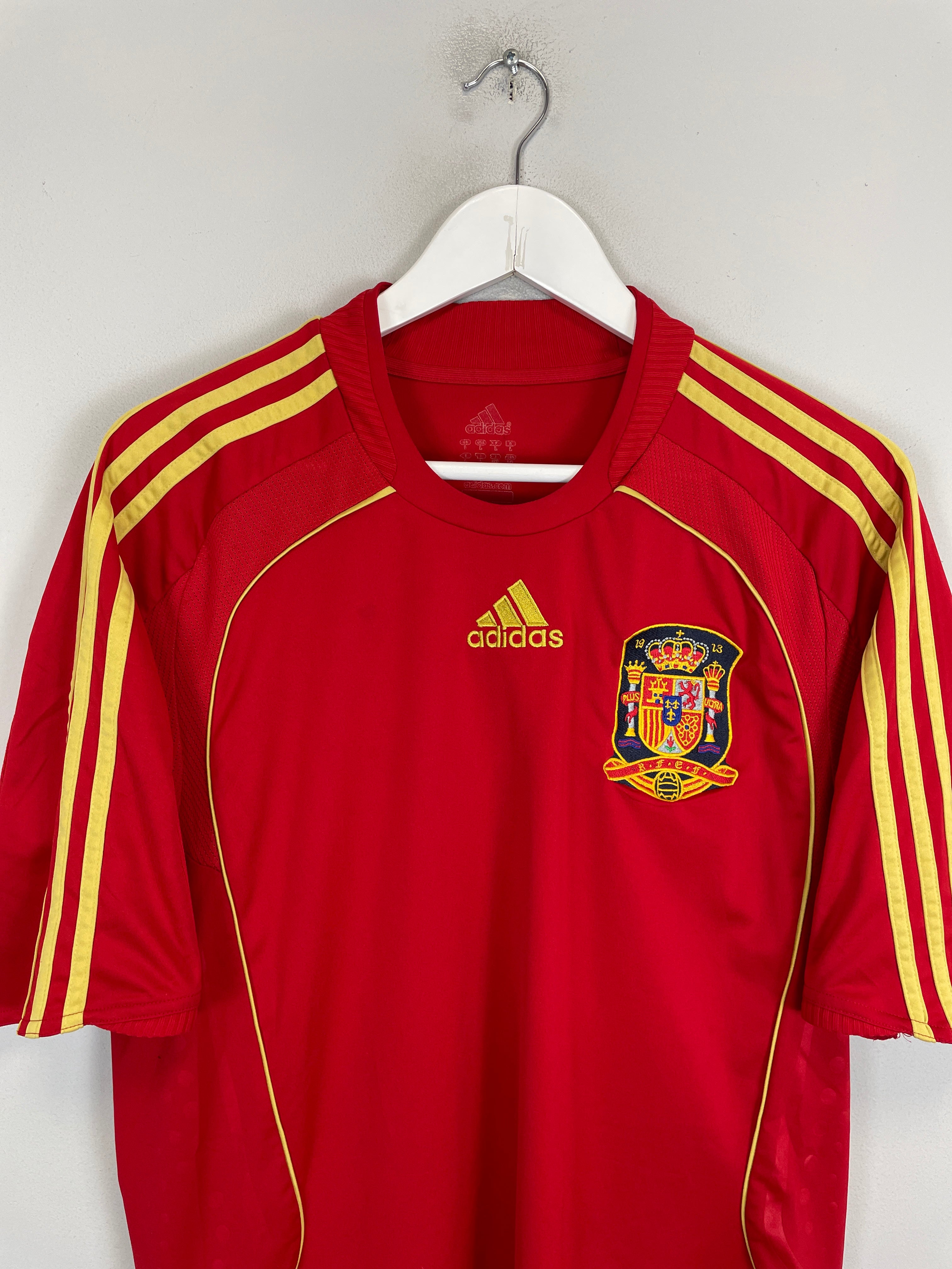 Shop 2008/10 SPAIN HOME SHIRT (L) ADIDAS, classic football shirts, vintage football shirts & retro soccer jerseys at Cult Kits