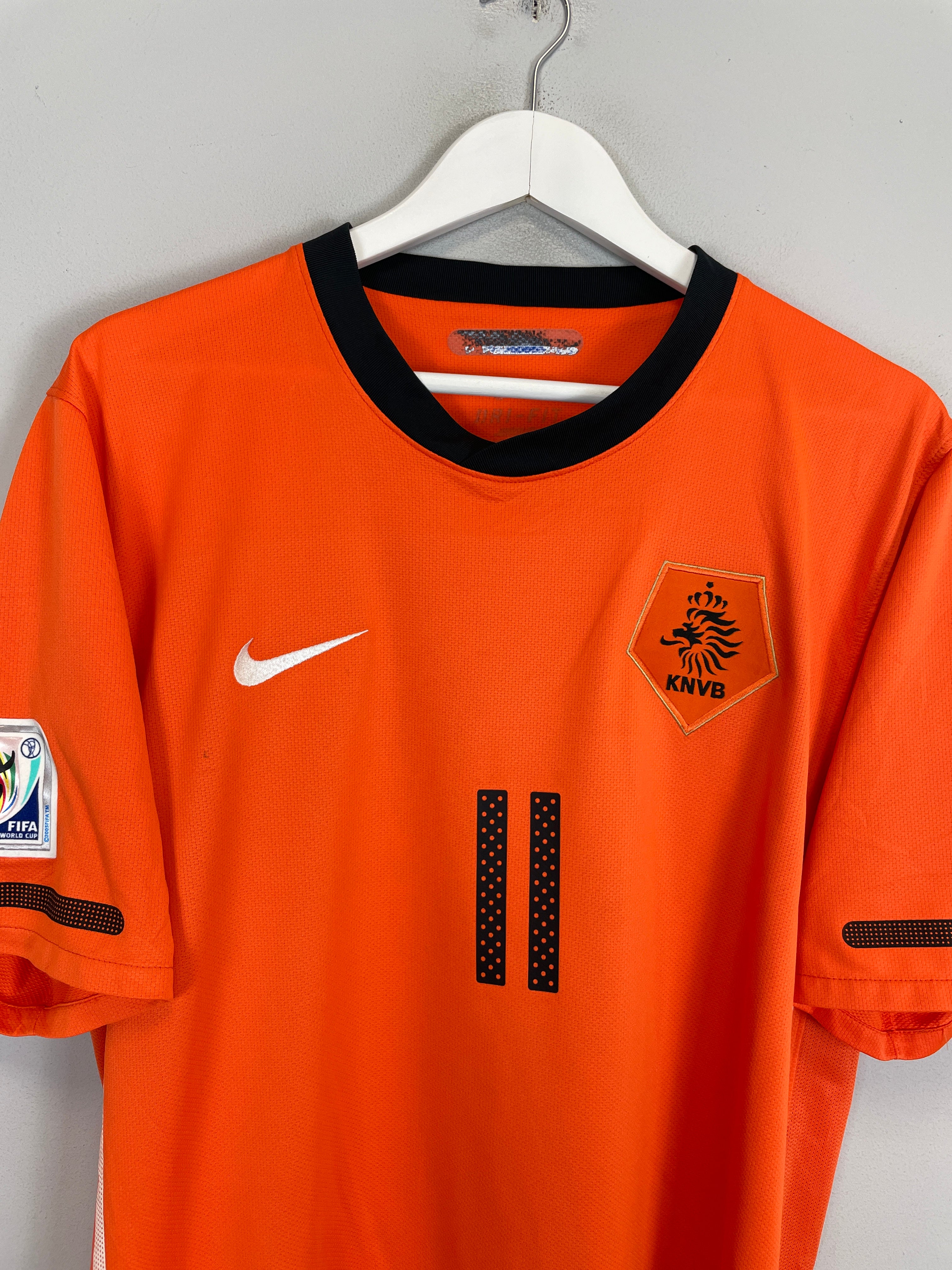 Shop 2010/11 NETHERLANDS ROBBEN #11 HOME SHIRT (XL) NIKE, classic football shirts, vintage football shirts & retro soccer jerseys at Cult Kits