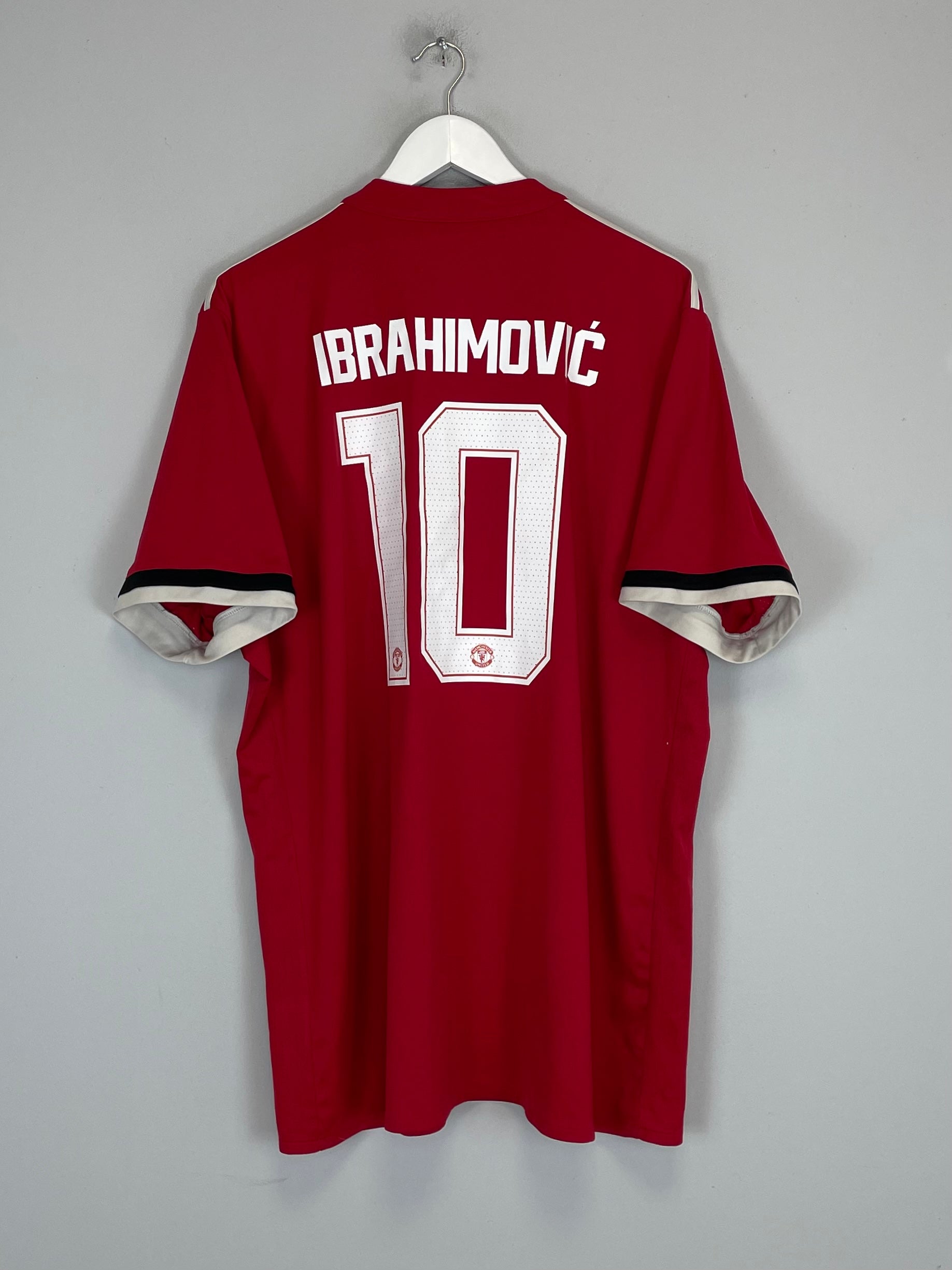 Shop 2017/18 MANCHESTER UNITED IBRAHIMOVIC #10 HOME SHIRT (XXL) ADIDAS, classic football shirts, vintage football shirts & retro soccer jerseys at Cult Kits