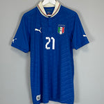 Shop 2012/13 ITALY PIRLO #21 HOME SHIRT (XL) PUMA, classic football shirts, vintage football shirts & retro soccer jerseys at Cult Kits