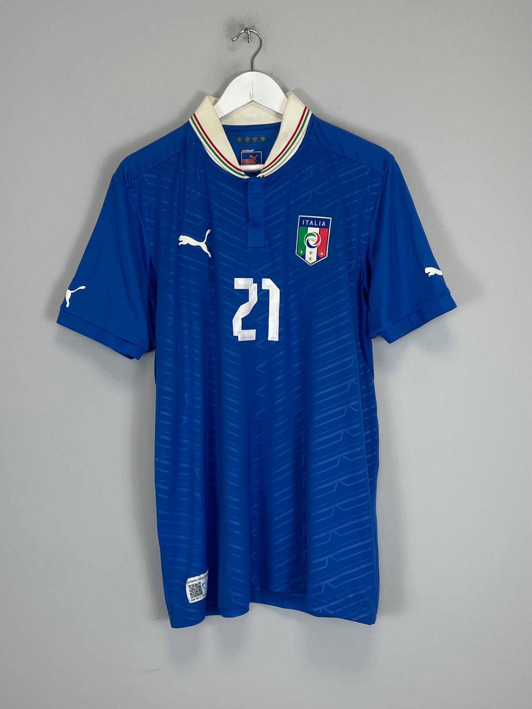 Shop 2012/13 ITALY PIRLO #21 HOME SHIRT (XL) PUMA, classic football shirts, vintage football shirts & retro soccer jerseys at Cult Kits