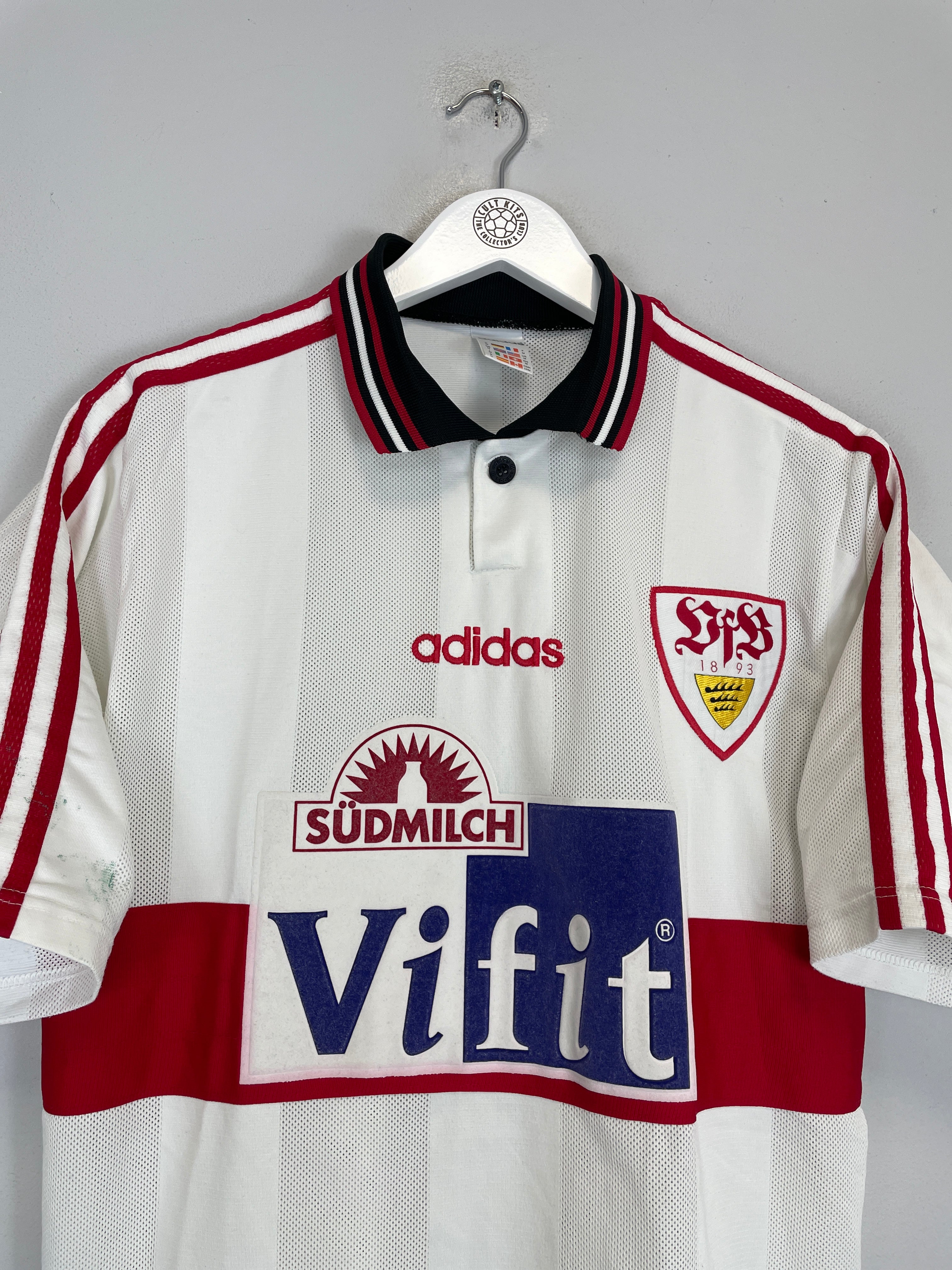 Shop 1996/97 STUTTGART HOME SHIRT (M) ADIDAS, classic football shirts, vintage football shirts & retro soccer jerseys at Cult Kits