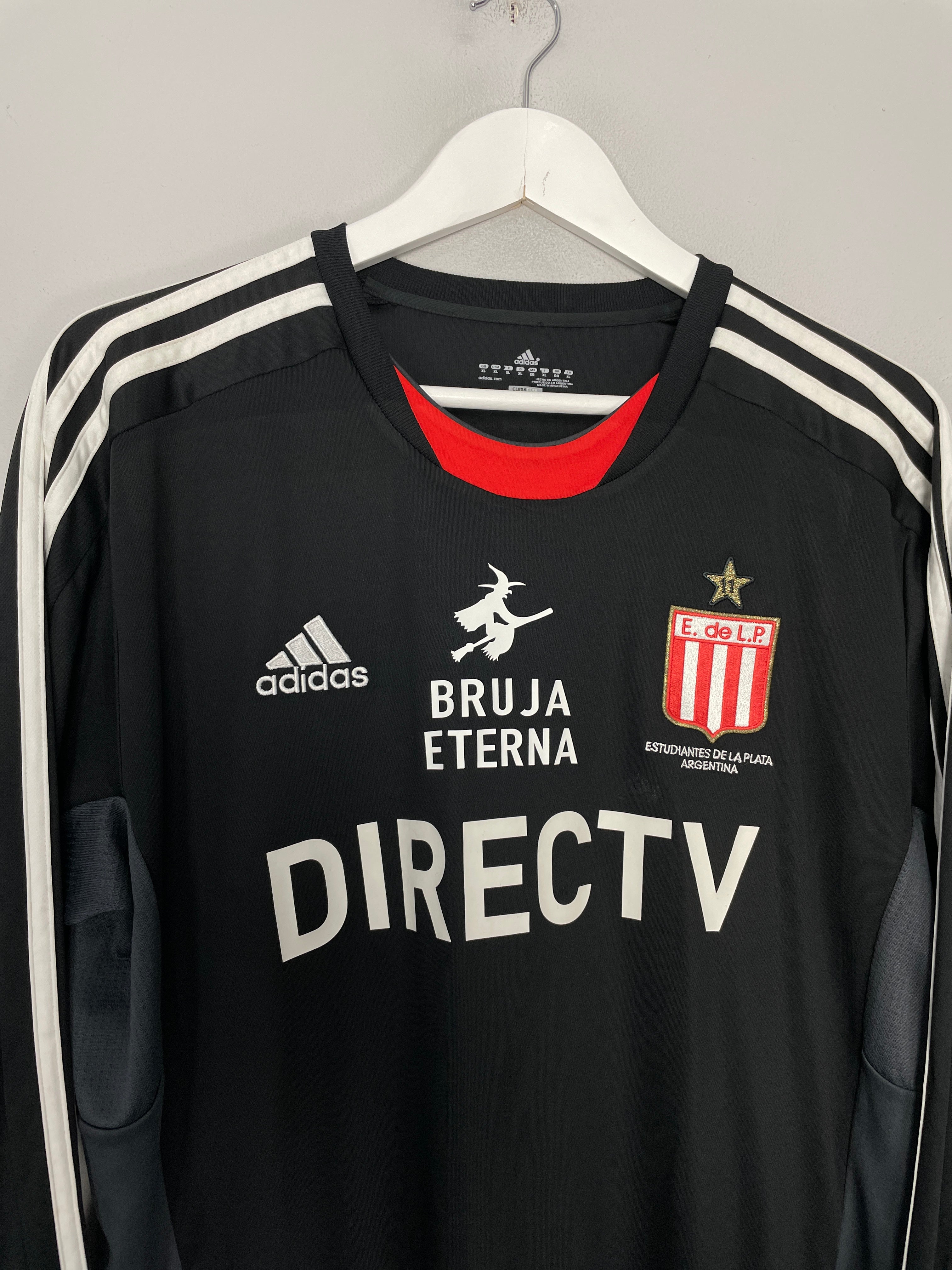 Shop 2012/13 ESTUDIANTES VERON #11 L/S AWAY SHIRT (XL) ADIDAS, classic football shirts, vintage football shirts & retro soccer jerseys at Cult Kits