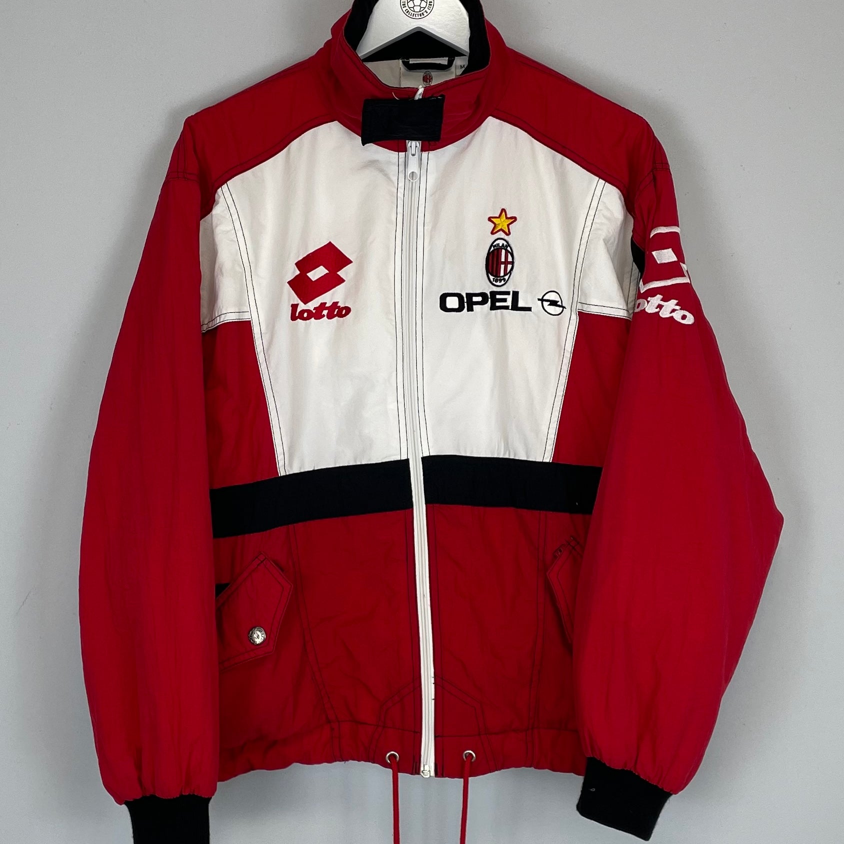 Shop 1995/96 AC MILAN TRACK JACKET (M) LOTTO, classic football shirts, vintage football shirts & retro soccer jerseys at Cult Kits