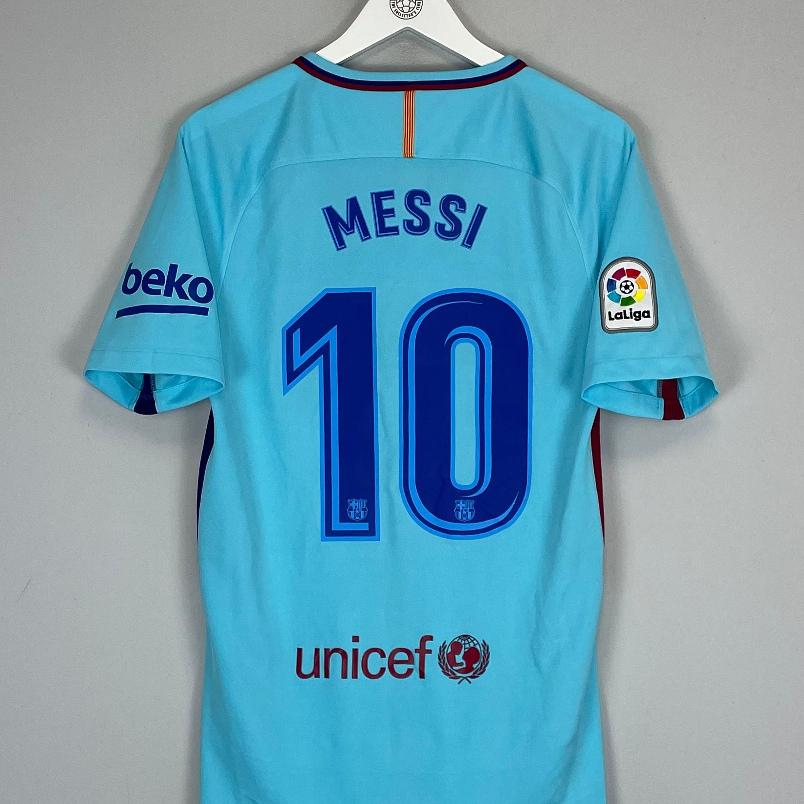 Shop 2017/18 BARCELONA MESSI #10 AWAY SHIRT (S) NIKE, classic football shirts, vintage football shirts & retro soccer jerseys at Cult Kits