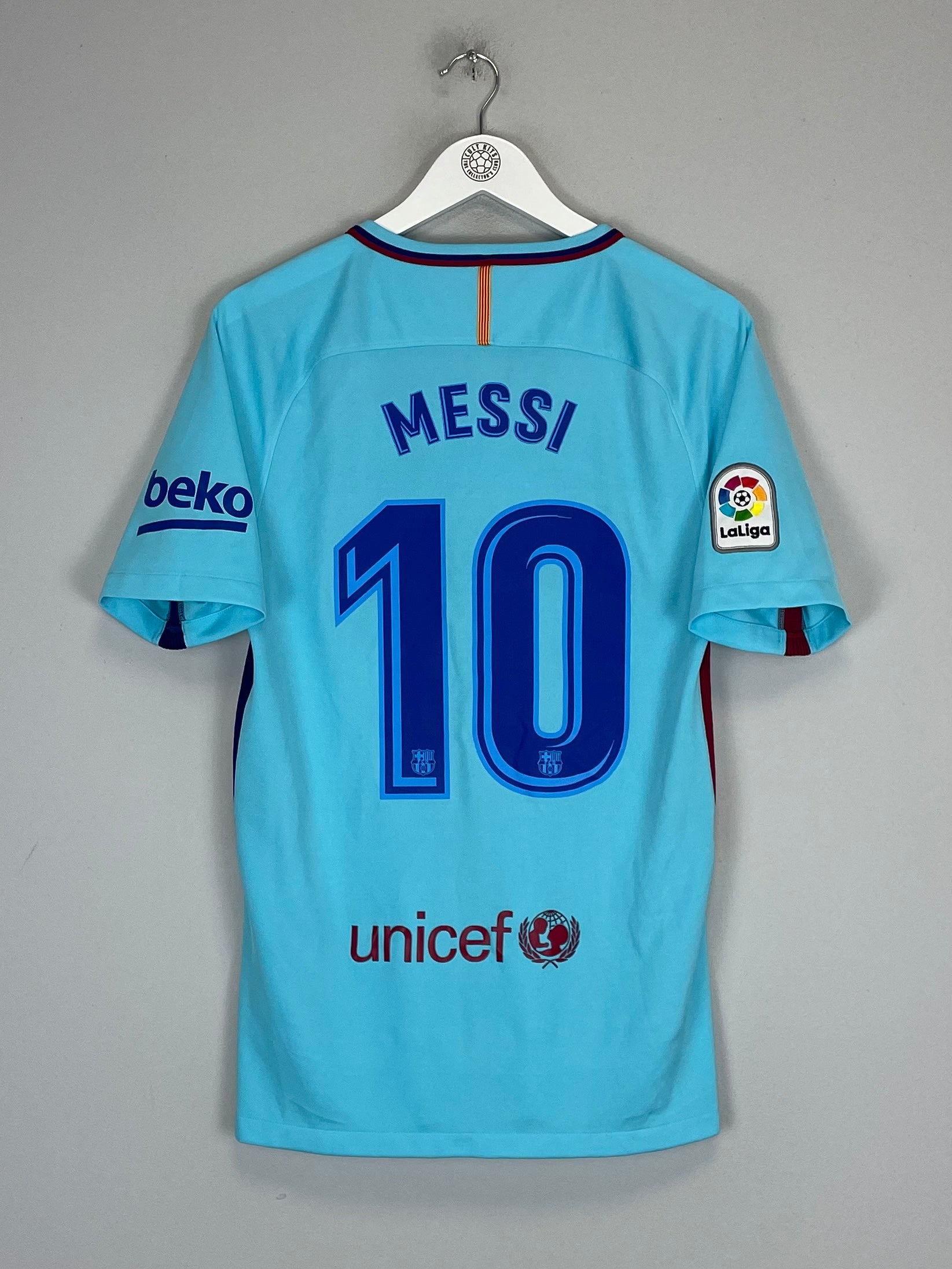 Shop 2017/18 BARCELONA MESSI #10 AWAY SHIRT (S) NIKE, classic football shirts, vintage football shirts & retro soccer jerseys at Cult Kits