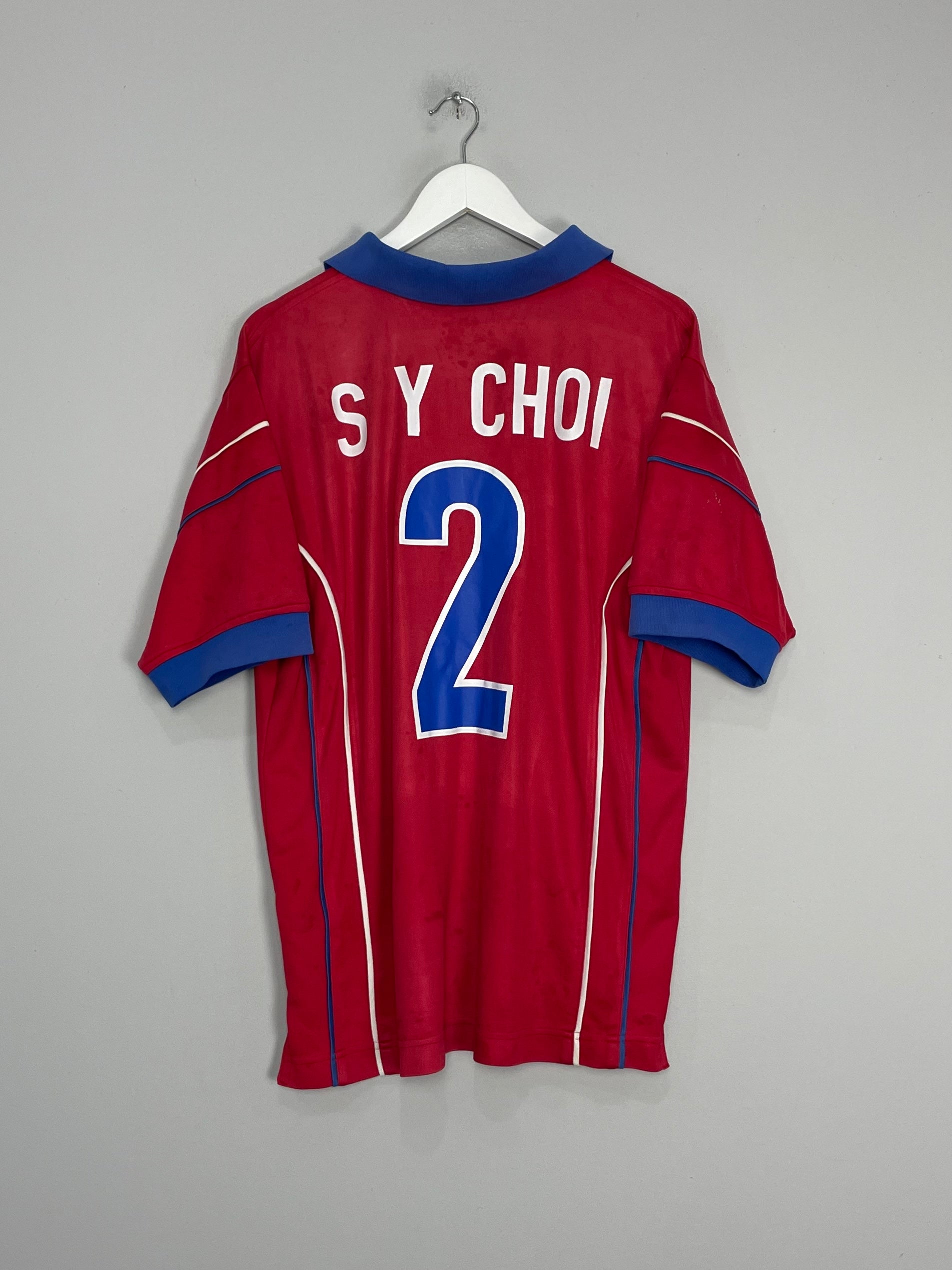 Shop 1998/01 SOUTH KOREA S Y CHOI #2 HOME SHIRT (L) NIKE, classic football shirts, vintage football shirts & retro soccer jerseys at Cult Kits