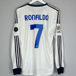 Shop 2012/13 REAL MADRID RONALDO #7 L/S HOME SHIRT (M) ADIDAS, classic football shirts, vintage football shirts & retro soccer jerseys at Cult Kits