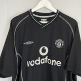 Shop 2000/01 MANCHESTER UNITED BARTHEZ #1 GK SHIRT (XXL) UMBRO, classic football shirts, vintage football shirts & retro soccer jerseys at Cult Kits