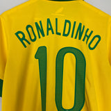 2013/14 BRAZIL RONALDINHO #10 HOME SHIRT (M) NIKE
