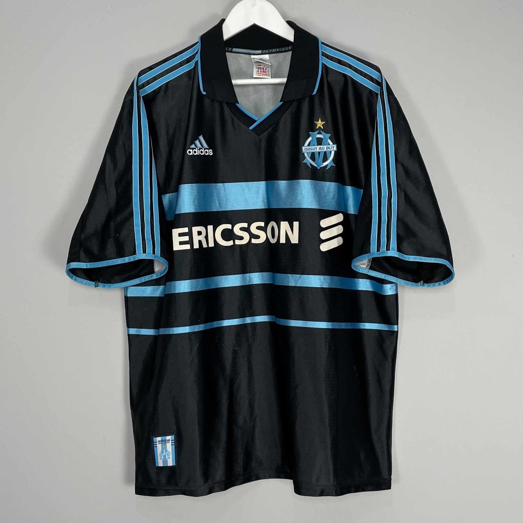Shop 1999/00 MARSEILLE THIRD SHIRT (XL) ADIDAS, classic football shirts, vintage football shirts & retro soccer jerseys at Cult Kits