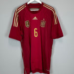 Shop 2013/15 SPAIN A.INIESTA #6 HOME SHIRT (XL) ADIDAS, classic football shirts, vintage football shirts & retro soccer jerseys at Cult Kits