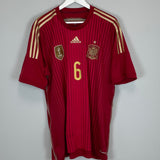 Shop 2013/15 SPAIN A.INIESTA #6 HOME SHIRT (XL) ADIDAS, classic football shirts, vintage football shirts & retro soccer jerseys at Cult Kits
