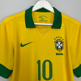 2013/14 BRAZIL RONALDINHO #10 HOME SHIRT (M) NIKE